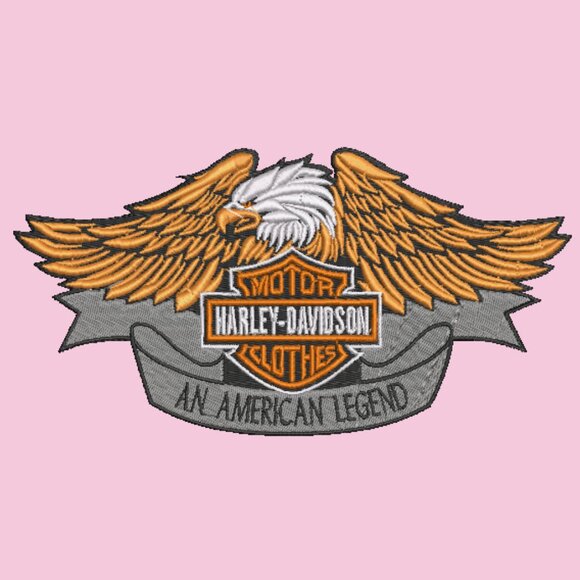 Harley Davidson Embroidered Adult Unisex Crewneck Sweatshirt Eagle Biker - Picture 6 of 14